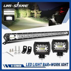Dy-7010200701 Uni-shine Fit Toyota Tacoma 16-23 32 Inch 180w Led Light Bar Spot Flood Beam 2x4inch Fog Lamp