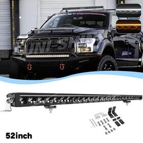 Dy1122wcdtir2p18tirsfdbtf81 Uni-shine Roof 52 Inch Led Light Bar With White Amber Drl For 2004-2014 Ford F150 Truck