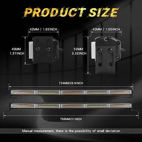 Jsbsl03l04 Uni-shine 29 34 40ftft Strobe Warning Lamp Led Light Bar Amber White For Ford F-150 Pickup