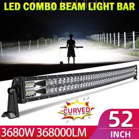 Led-9627-c Uni-shine 12d Curved 52 Inch 3680w Led Light Bar Spot Flood Driving Suv Truck Jeep Offroad 4x4