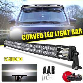 Car-9627 Unishine 9d Roof 52 Inch Curved Led Work Light Bar Combo Driving Fog Offroad Truck 4wd Suv 54