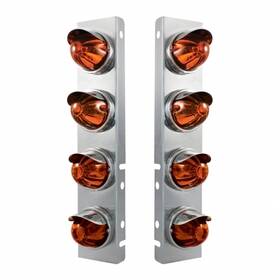 30984 United Pacific Air Cleaner Light Box Panel Stainless Steel 8 Cutouts