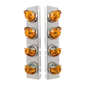 30986 United Pacific Air Cleaner Light Box Panel Stainless Steel 8 Cutouts