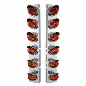 30997 United Pacific Air Cleaner Light Box Panel Stainless Steel 12 Cutouts