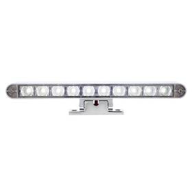 33017 United Pacific Chrome 10 Led Light Bar Swivel Base - Dual Function
