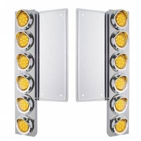 34577 United Pacific Air Cleaner Light Bar Front Stainless S For Freightliner