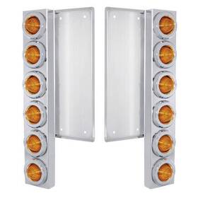 37323 United Pacific Air Cleaner Light Bar Front Stainless S For Freightliner