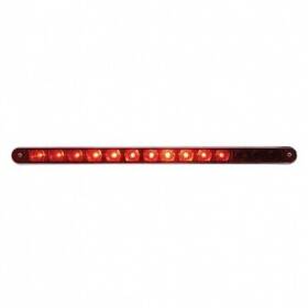 37523 United Pacific Light Bar Sequential Auxiliary Red Led And Lens