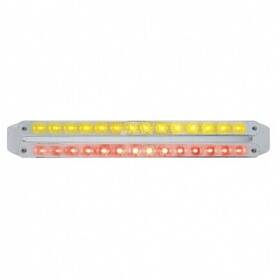 37677 United Pacific Light Bar Led Auxiliary Strip Amber And Red