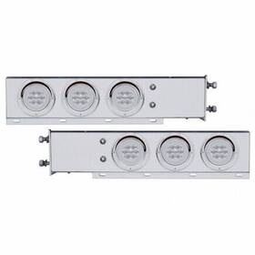 63761 United Pacific Led Spring Loaded Mud Flap Hanger Chrome Bezel Clear