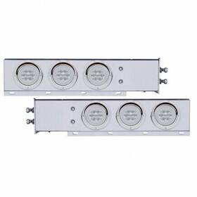 63769 United Pacific Led Spring Loaded Mud Flap Hanger Chrome Bezel Clear