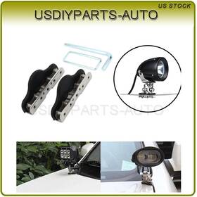 Us160797d01 Usdiyparts-auto Work Light Bars Clamp Holder New Hood Mount Bracket For Jeep Truck Universal Us