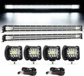 Vcoifjz B0gd6ykjqm Led Light Bar Kit 2pcs 32 Inch 300w 4pcs 4 60w Driving 6 Ttl
