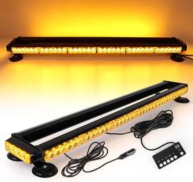 52097y Vee 80 Led Strobe Light Bar Emergency Beacon Rooftop Warning Flashing Amber 37 Inch