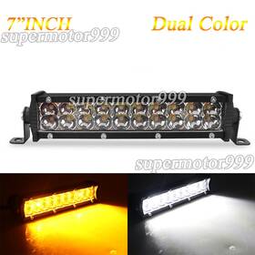 2rowbs07 Vehauto08 Snow Plow 7/14/20/26inch White Amber Strobe Led Work Light Bar Truck Tractor Suv