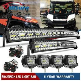 Dy684w306wcdtir4p60wbt Vehiclepartsfactory Fit Ford Ranger Roof Upper 50 Inch Curved Led Light Bar 20/22ftft Bumper Wire Kit