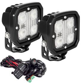 Vision X Lighting 887009892689 Kit Of 2 Duralux Work Light 4 Led 60 Degree With Harness