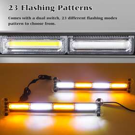 52069 Vsek 17 Inch Cob Led Traffic Advisor Light Bar Emergency Strobe Visor Safety Warning