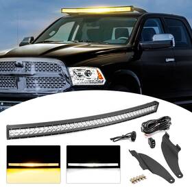 6568 Weisen For Ram 1500 Classic 19-2024 Amber/white Strobe 52 Light Bar Roof Mounting Kit