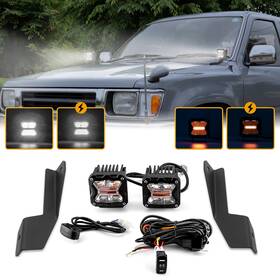 70201007 Weisen 70104018 70201007#2#3 For Toyota 4runner 1989-1995 3ftft Amber White Strobe Lights Ditch Mounts Dt Wire