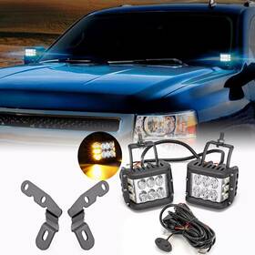 70203021 Weisen 70104029 70201004 4ftft Amber Side Strobe Ditch Light Mount Kit For 2007-2014 Chevy Tahoe Gmc Yukon