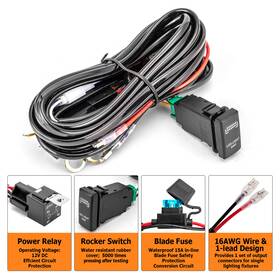 70203025 Weisen 70203019#70203024#70203025 For 2005-2011 Tacoma Led Light Bar On/off Push Button Switch Wiring Harness Kit