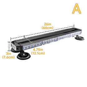 70207007 Weisen 70207005#70207006#70207007 Amber White Led Strobe Light Truck Rooftop Emergency Safety Warning Flash Beacon
