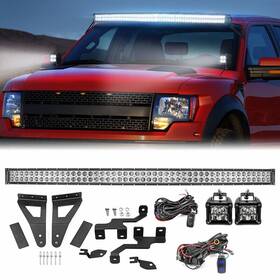 7010100201 Weisen 712396500599 For 2010-2014 F150 Svt Raptor 52ftft Light Bar 3ftft Pods Roof And Hood Mount Wire Kit