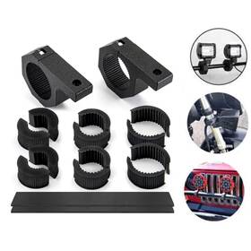 Weisen 80105003 2xmount Bracket Led Light Bar Clamp Roof Roll Cage 1 Inch 1.5 1.75 2 Tube Offroad