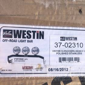 37-02310 Westin Off-road Light Bar Polished Stainless Mount Chevy Gmc 2007-2010