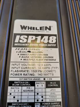 01-0662844-000 Whelen Isp148 Intelligent Power Supply 140 Watt 8 Head B-link