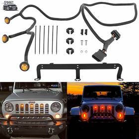 Wiqp1295 Wi-auto Pre-runner Led Grille Light Bar Kit For 2007-2018 Jeep Wrangler Jk 2 / 4-door