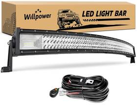 Yy-03-7d-675-c Willpower Lk001-jp Curved Led Light Bar 52 Inch 675w Spot Flood Combo Triple Row O