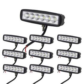 Yy-04-10x18fgb-s Willpower 10 Pieces 6 Inch 18w Led Work Light Bar Spot Beam Driving Lights For Truck Car A