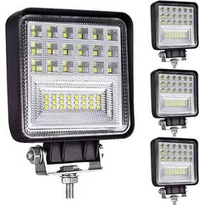 20x126w Winbang Led Light Pods 4 Inch 126w Square Work Light12v 24v Spot/flood Of