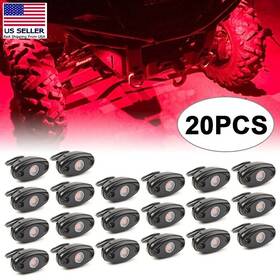 Winbuyshopusa 612016721529 20x Under Body Trail Rig Bar Red Led Rock Lamp Light For Jeep Atv Off-road Truck