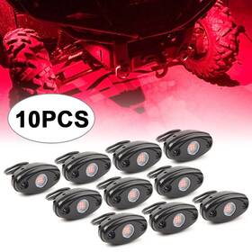Winbuyshopusa 612016800873 10pcs 9w Led Rock Light For Jeep Offroad Truck Under Body Trail Rig Bar Red Lamp