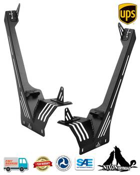 Wolfstorm 755205900333 A-pillar 52 Inch Light Textrued Steel For 2018-2023 Jeep Jl Jt Mount Bracket Black