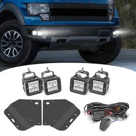 Wsays 611165631383 4x 24w Led Light Pod And Hidden Bumper Dually Mounting Brackets With Rocker Swi