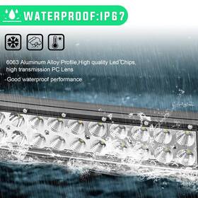 288w Wsays 712396499305 52 Inch Offroad Curved Led Light Bar Spot/flood Combo Beam And Upper Roof