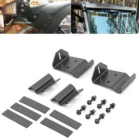 Wsays 767421000650 No Need Drilling 50 Inch Curved Straight Led Light Bar Upper Windshield Pro-f