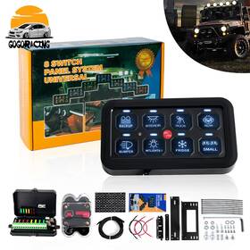 127bov Wutong Universal 8 Gang Switch Panel On-off Led Car Circuit Control 12/24v