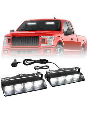 52024-g1-vs Xprite Pair 17 Inch Led Windshield Strobe Light Bar Emergency Warning With Controller