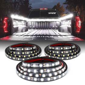 Dl-tbl-3-w Xprite 3pcs 60 Inch White Led Truck Bed Lights Strip Kit 3 Pcs 3pc
