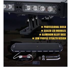 Sl-b419-48in-g1-y Xprite Black Hawk 48 Inch Amber Magnet Mount Led Light Bar