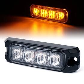 Xprite Sl-b419-bulb-e-y Black Hawk Series 4 Inch 4-led Amber Bolt-on Replacement Module