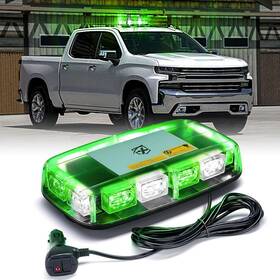 Xprite Sl-c107m-g2-wg Blaze 2.0 Series 12 Mini Led Rooftop Strobe Light Bar Inch 72-led White/green