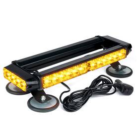 Sl-c108-g1 Xprite 14.5 Inch 32 Led Rooftop Strobe Light Bar 360 Coverage Emergency Hazard White Amber