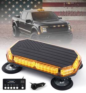 Sll-c120-g6-y-6pc-1 Xprite 6pcs Us Flag Amber Led Strobe Beacon Light Bar With Control Panel Emergency Hazard