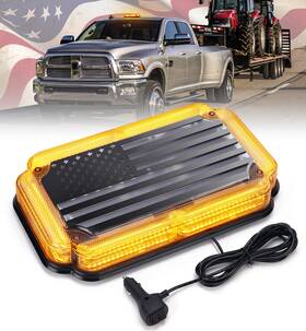 Stl-c150-g1-flag-1 Xprite New Led Strobe Beacon Light Bar Usa Flag Pattern Rooftop Emergency Flash Warning